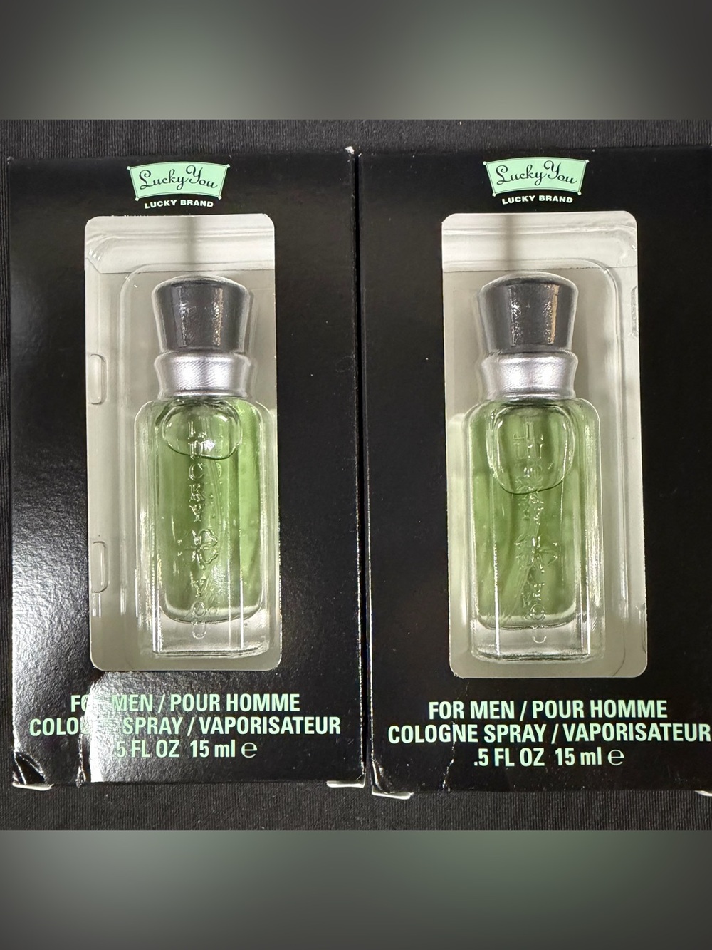 NIB Lucky You by Lucky Brand Cologne for Men – 2-Pack Bundle (0.5 fl oz each)
